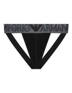 Mega Logo Jock Strap in Black