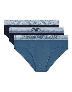 Metalic Logo Briefs 3 Pack in Multi