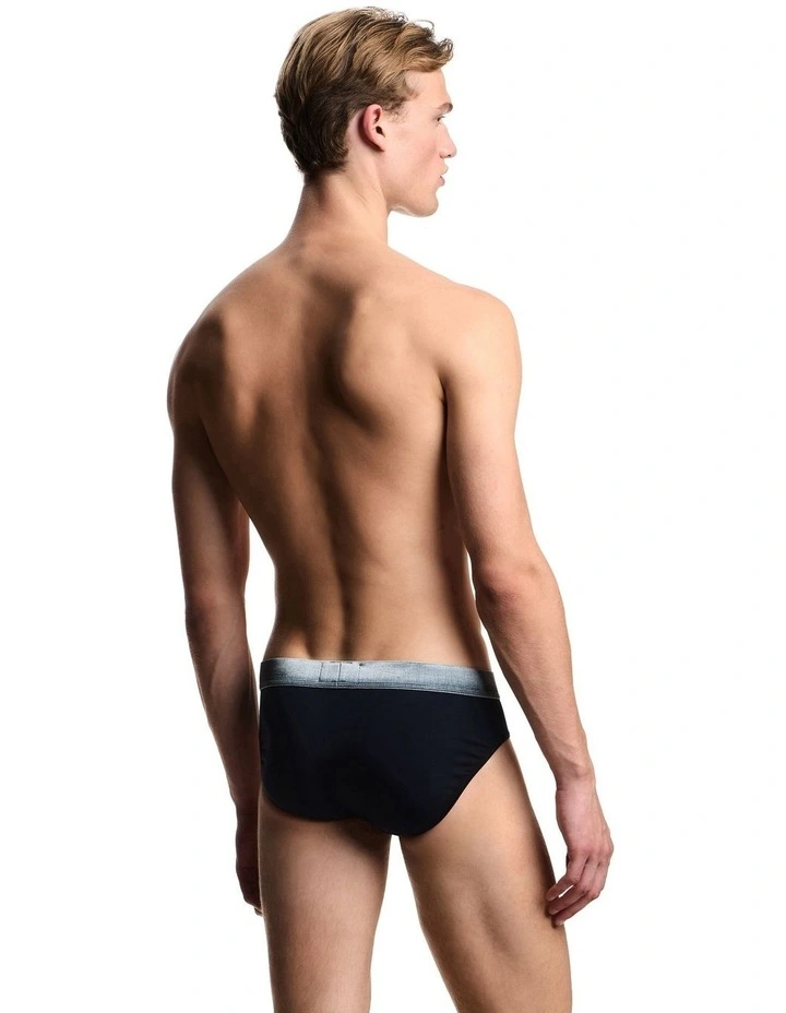 Metalic Logo Briefs 3 Pack in Multi image 3