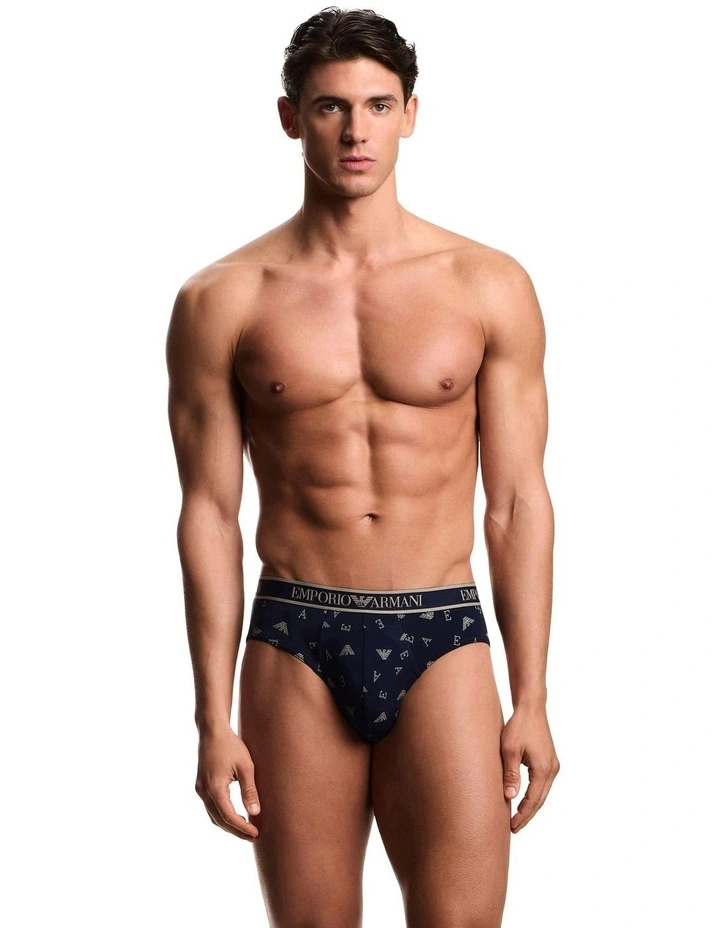 Core Logoband Print Briefs 3 Pack in Multi image 2