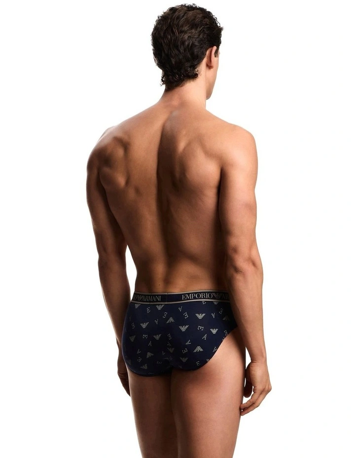 Core Logoband Print Briefs 3 Pack in Multi image 3