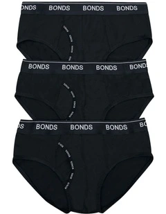 Guyfront Microfibre Brief Pack of 3 in Black