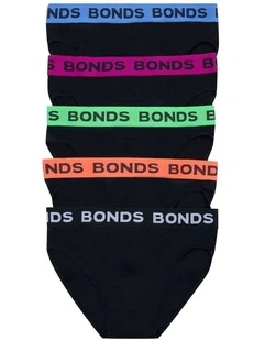 Hipster Brief Pack of 5 in Black