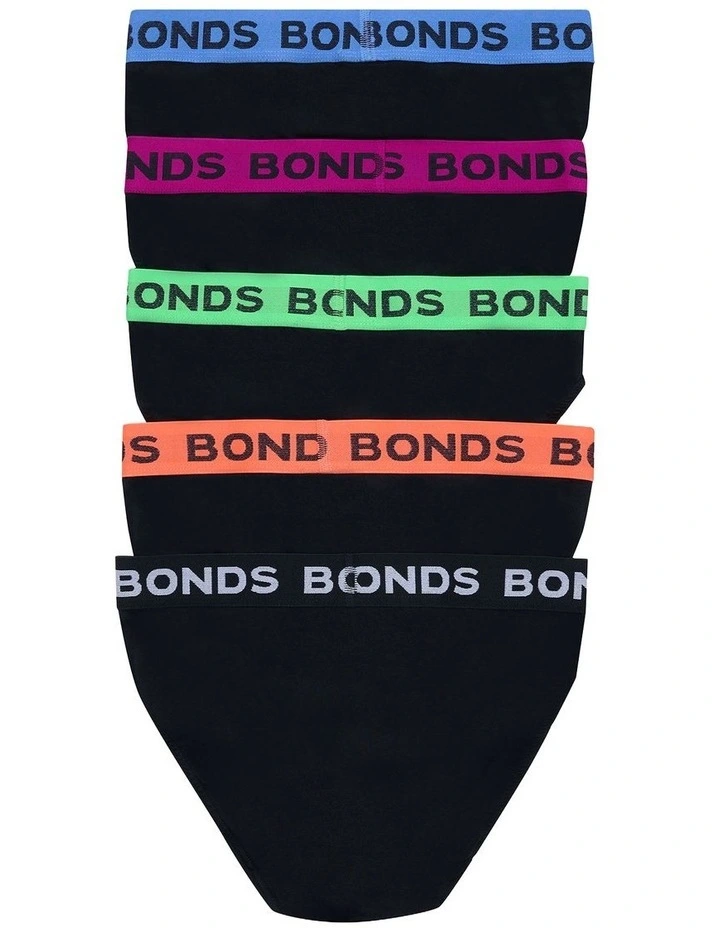 Hipster Brief Pack of 5 in Black image 6
