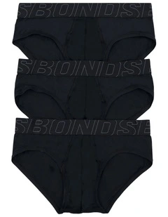 Sweat Off Brief 3 Pack in Black