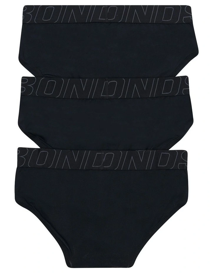 Sweat Off Brief 3 Pack in Black image 2