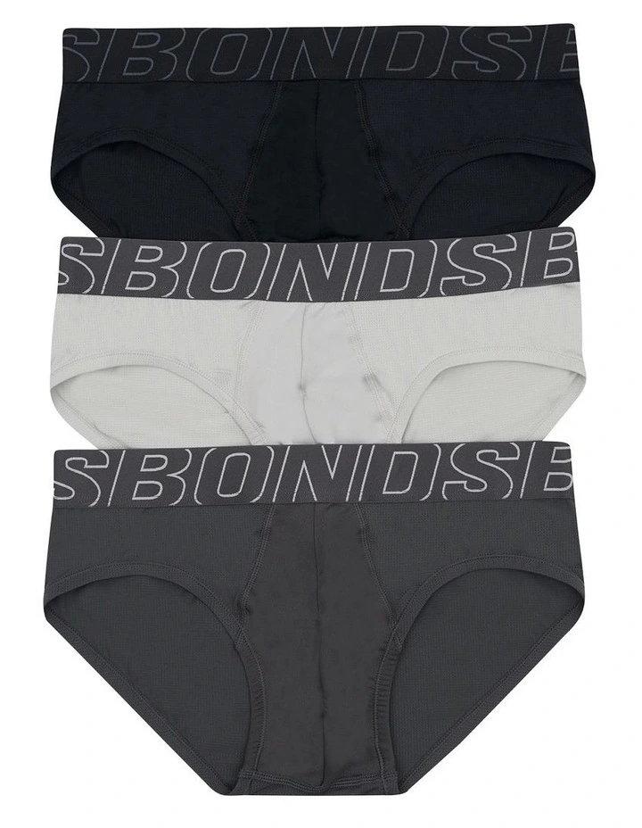 Sweat Off Brief 3 Pack in Multi image 1