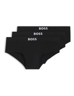 3 Pack Boss One Hipster Briefs in Black