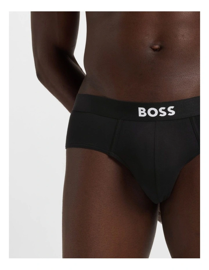 3 Pack Boss One Hipster Briefs in Black image 4