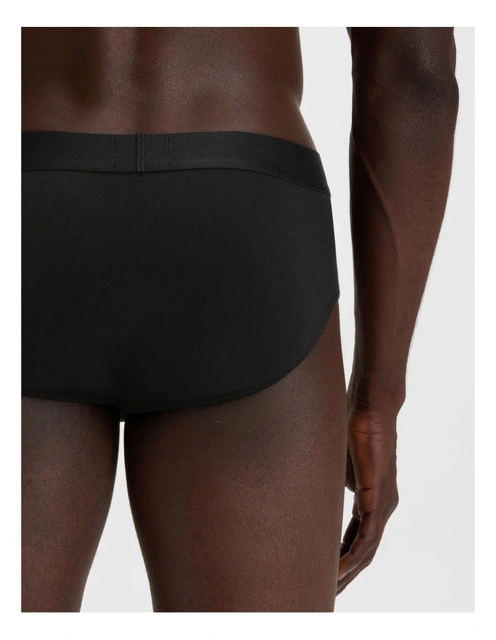 3 Pack Boss One Hipster Briefs in Black image 5