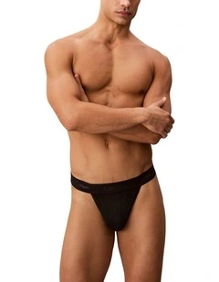 Sculpt Lace Thong in Black