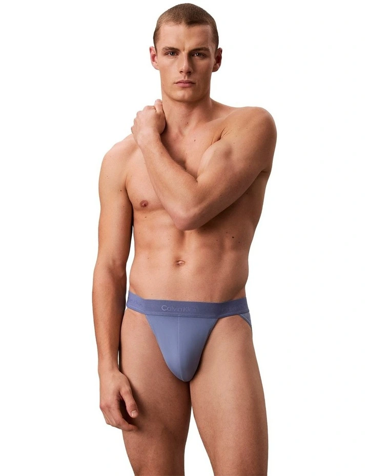 Sculpt Lace Sport Brief in Blue image 1