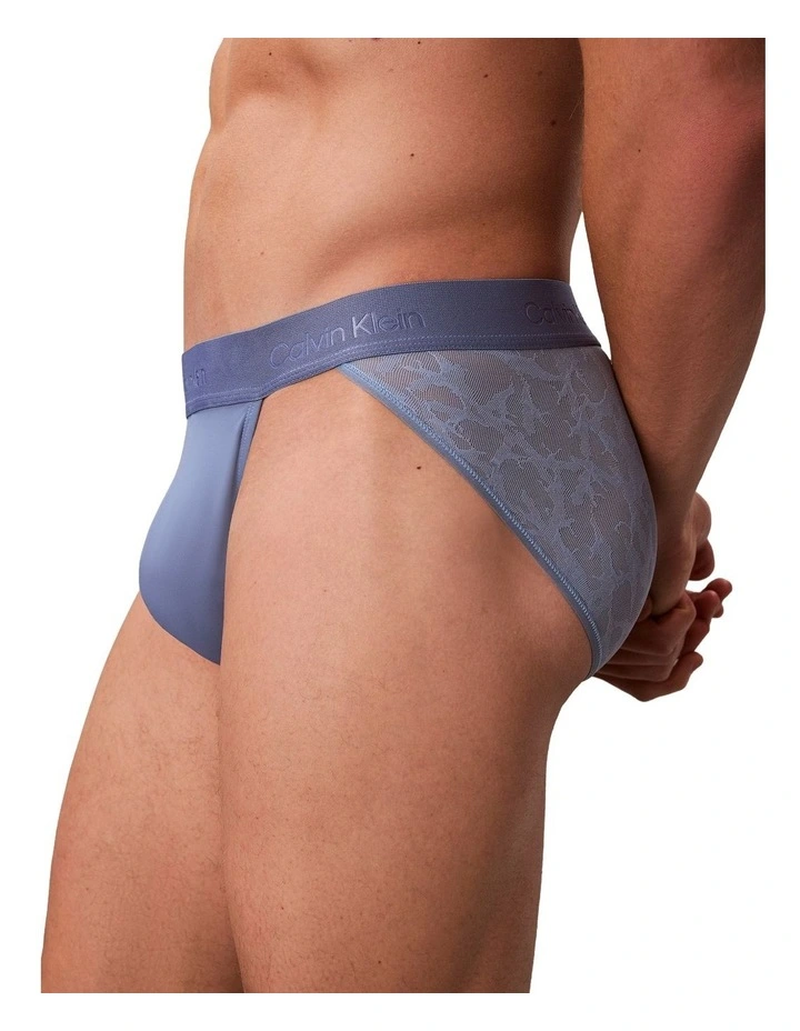 Sculpt Lace Sport Brief in Blue image 6