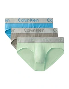 Brushed Micro Hip Briefs 3 Pack in Multi