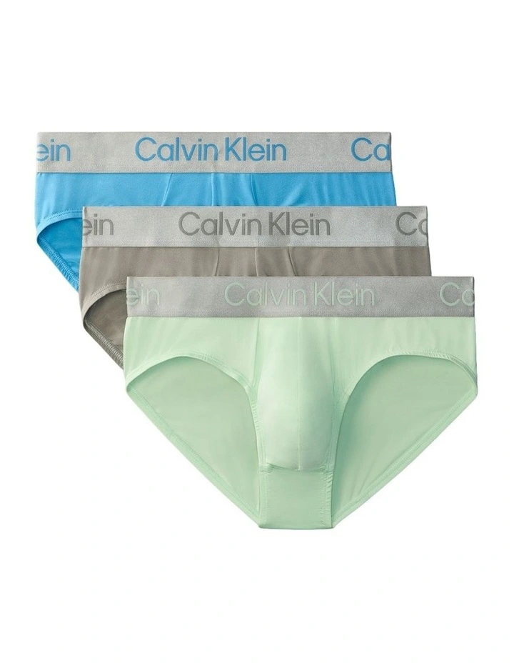 Brushed Micro Hip Briefs 3 Pack in Multi image 1