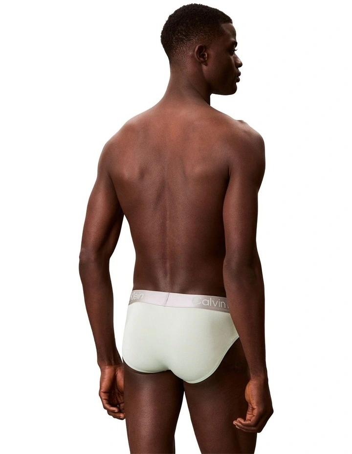 Brushed Micro Hip Briefs 3 Pack in Multi image 3