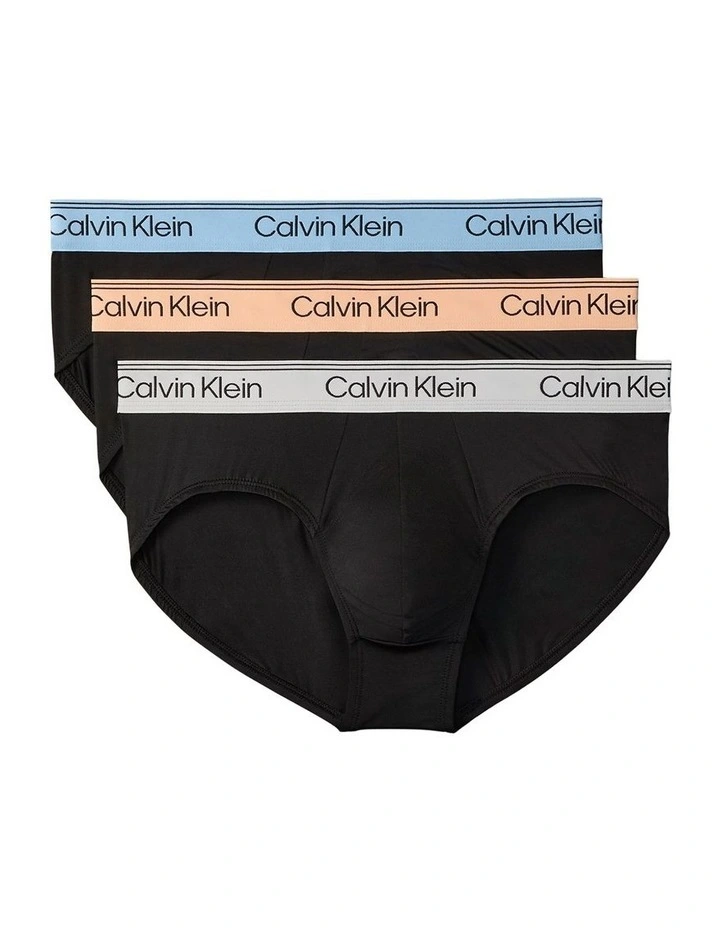 Microfiber Stretch Hip Brief Pack Of 3 in Multi image 1