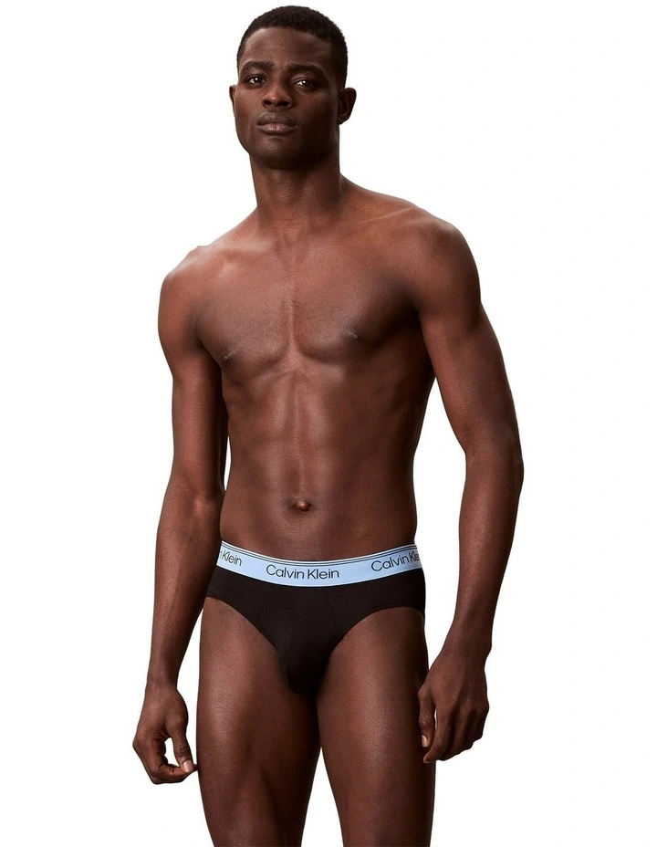 Microfiber Stretch Hip Brief Pack Of 3 in Multi image 2