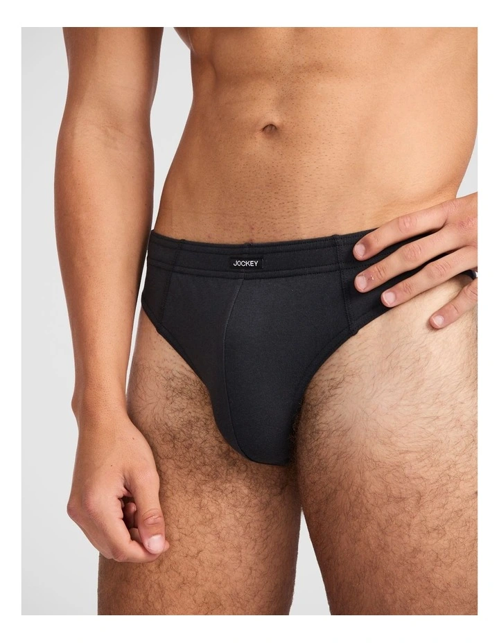 Jockey Men's Cotton Tunnel Waist Brief 4pk image 2