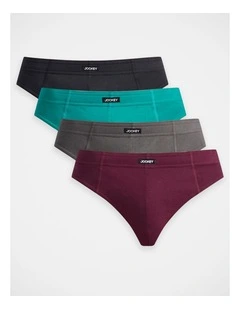 Jockey Men's Cotton Brief 4pk - black