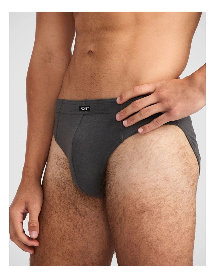 Jockey Men's Cotton Brief 4pk - black image 4
