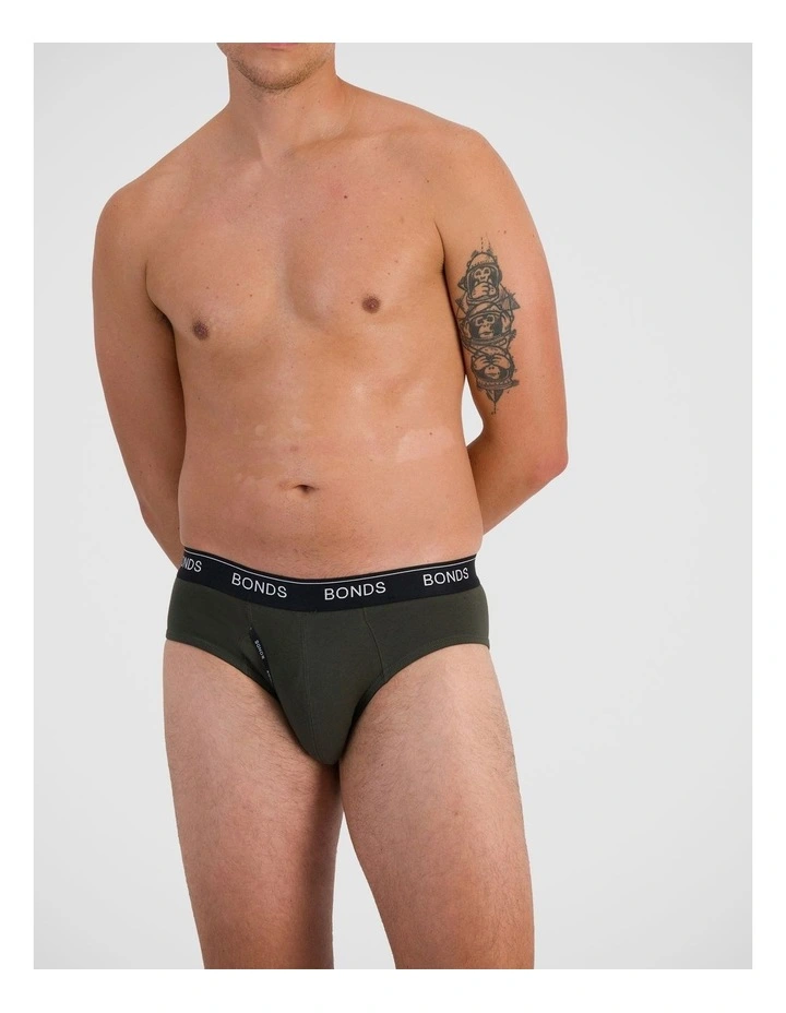 Guyfront Brief 3 Pack in Kombu / Ashphalt Marle / Black image 2