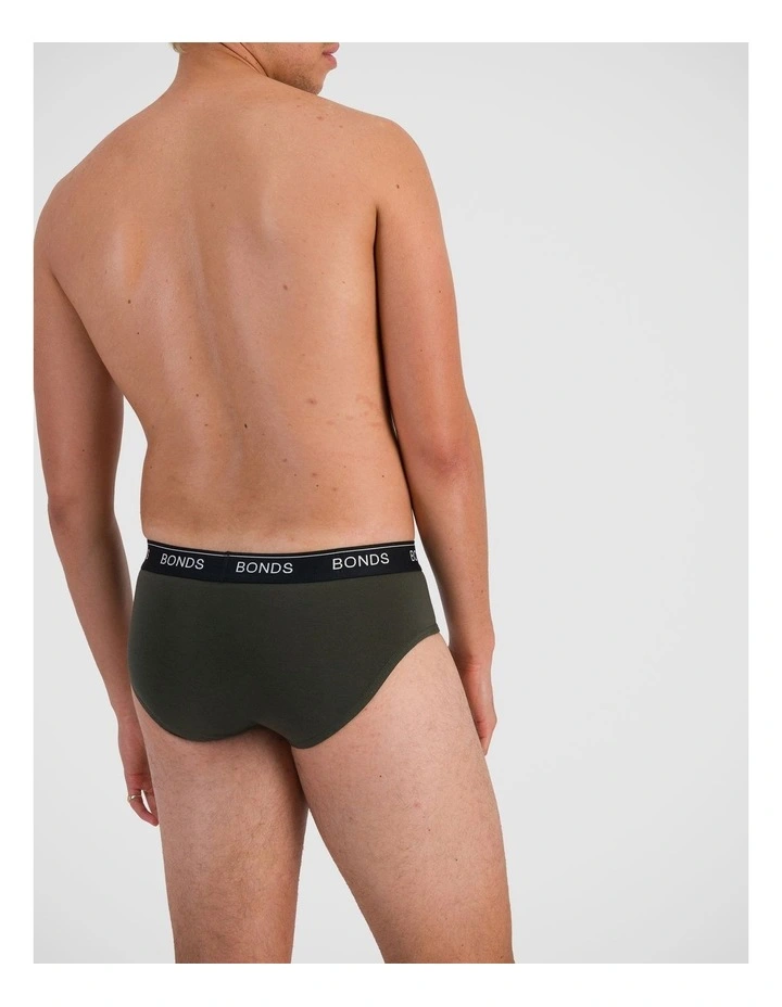 Guyfront Brief 3 Pack in Kombu / Ashphalt Marle / Black image 3