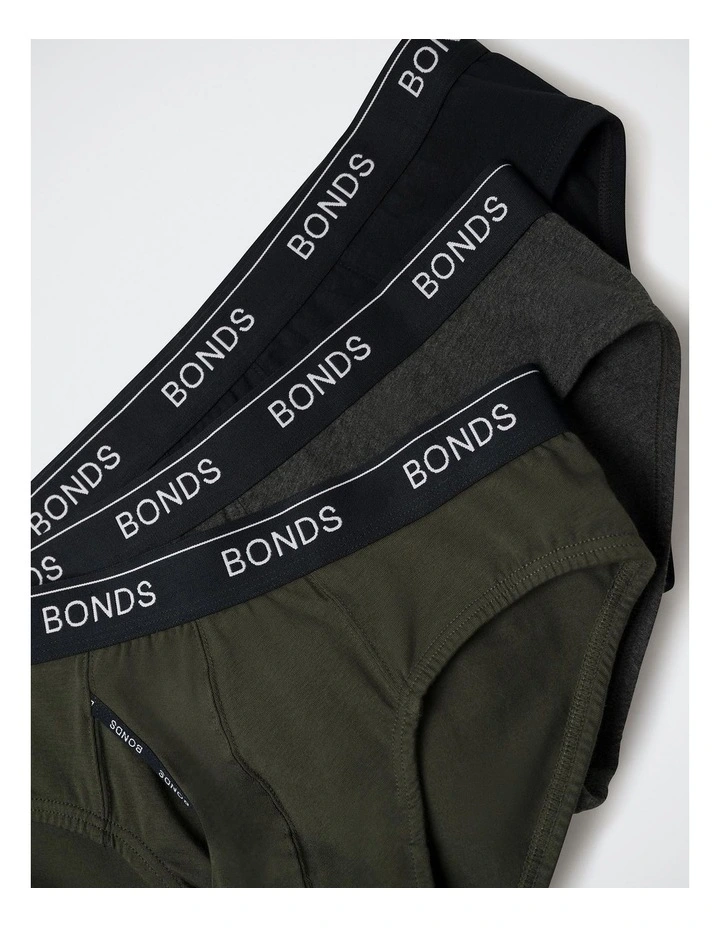 Guyfront Brief 3 Pack in Kombu / Ashphalt Marle / Black image 7