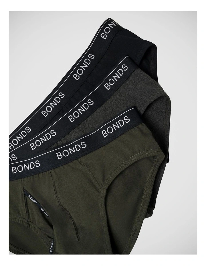 Guyfront Brief 3 Pack in Kombu / Ashphalt Marle / Black image 7
