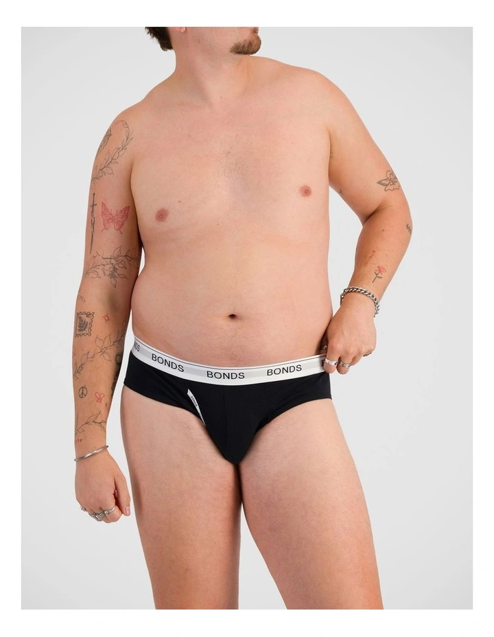Guyfront Brief 3 Pack in Heritage Stripe / Captain Mccool / Nu Black image 5