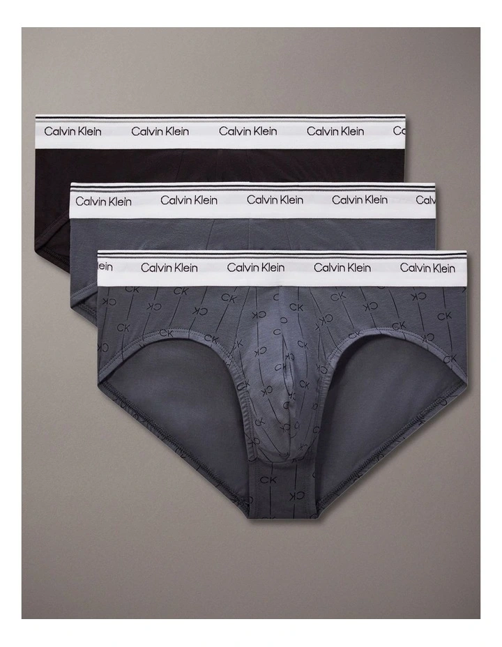 Cotton Stretch Balance Hip Briefs 3 Pack in Multi image 1