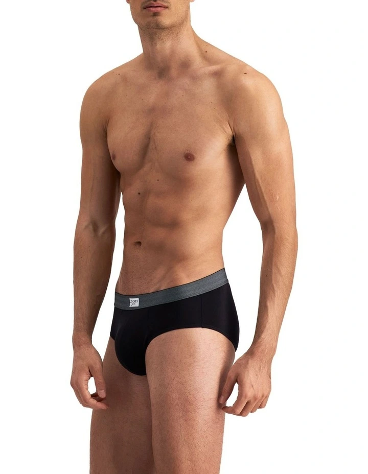 Comfort Classics Bamboo Briefs Black 3 Pack image 2