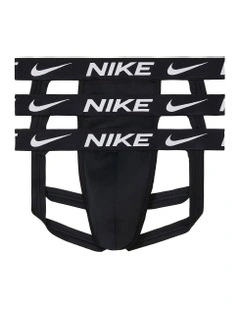 Essential Micro Jockstraps 3 Pack in Black/Mutli