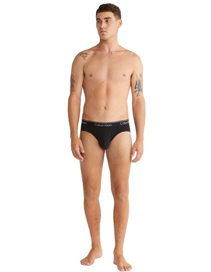 Active Pima Cotton Elastane Briefs 2 Pack in Black image 5