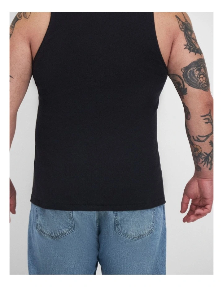 Chesty Singlet in Black image 2