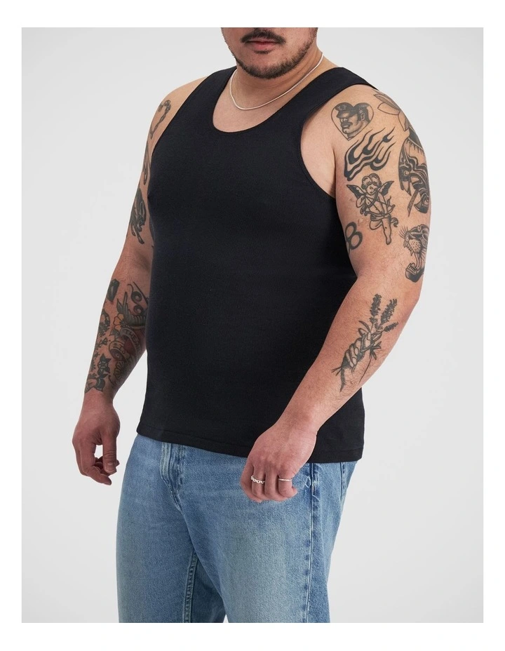 Chesty Singlet in Black image 3