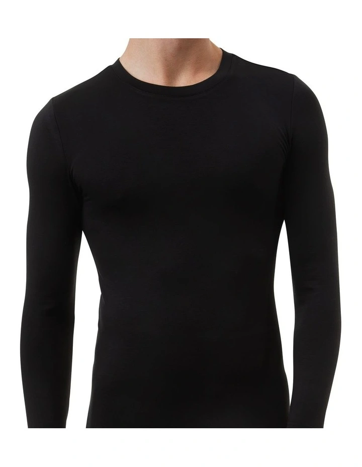 Heat Retention Long Sleeve Thermal in Black image 1