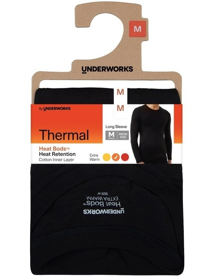 Heat Retention Long Sleeve Thermal in Black image 1
