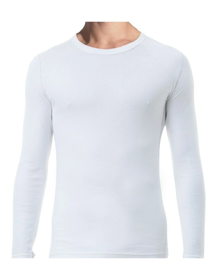 Heat Retention Long Sleeve Thermal in White image 1