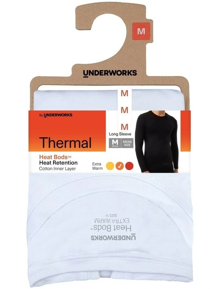 Heat Retention Long Sleeve Thermal in White image 1