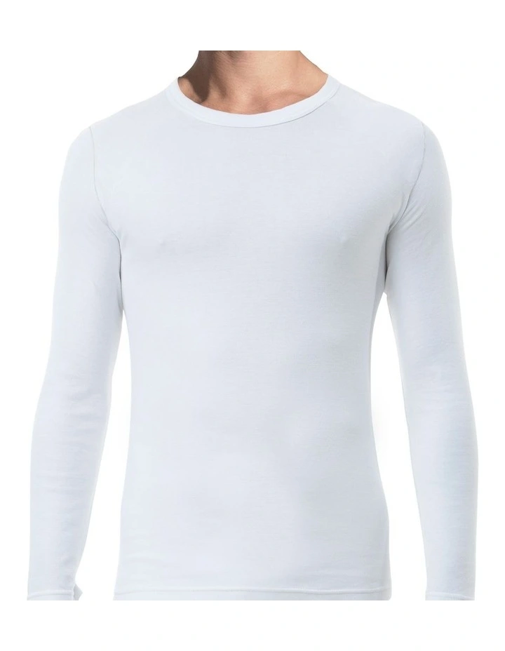 Heat Retention Long Sleeve Thermal in White image 2