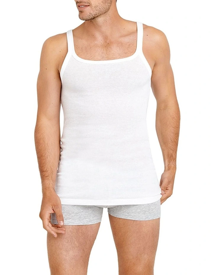 All Seasons Singlet 2 Pack in White image 2
