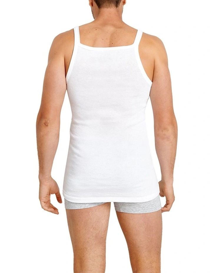 All Seasons Singlet 2 Pack in White image 3
