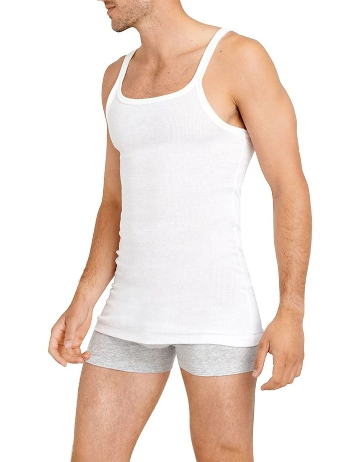 All Seasons Singlet 2 Pack in White image 4