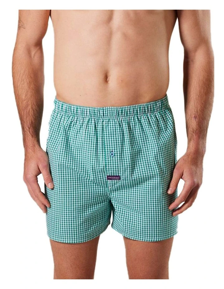 Gingham Cotton Boxer Shorts 3 Pack in Multi image 2