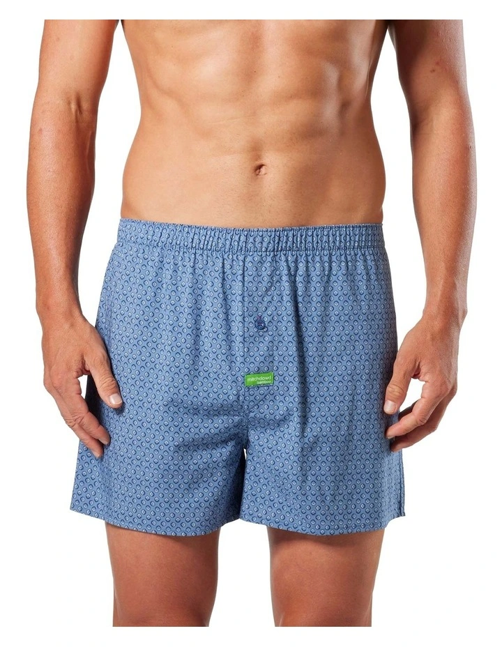 Mitch Dowd Hexo Geo Bamboo Boxer Shorts In Blue MYER