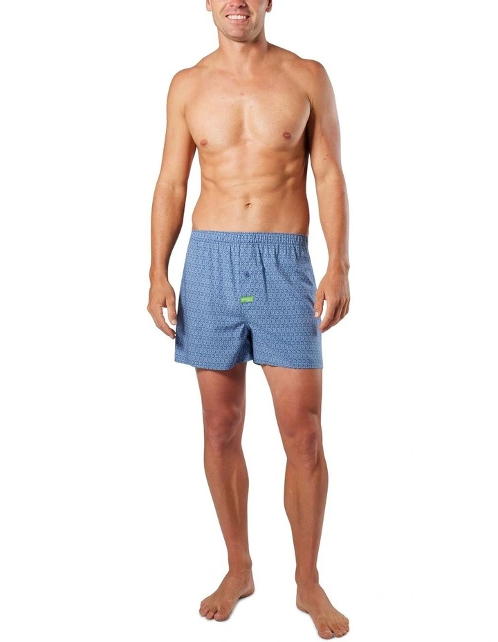 Mitch Dowd Hexo Geo Bamboo Boxer Shorts In Blue MYER