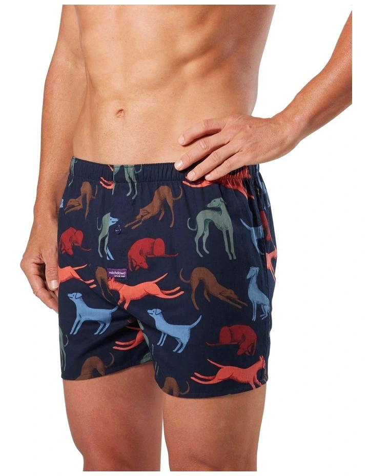 Mitch Dowd Greyhounds Cotton Boxer Shorts In Navy MYER