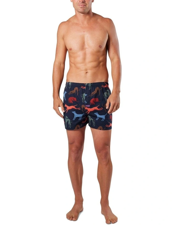 Mitch Dowd Greyhounds Cotton Boxer Shorts in Navy MYER