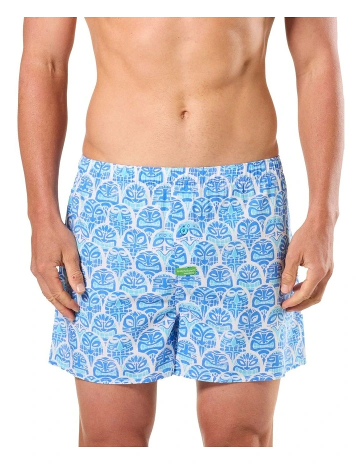 Ice Cold Tikis Bamboo Boxer Shorts in Blue image 1